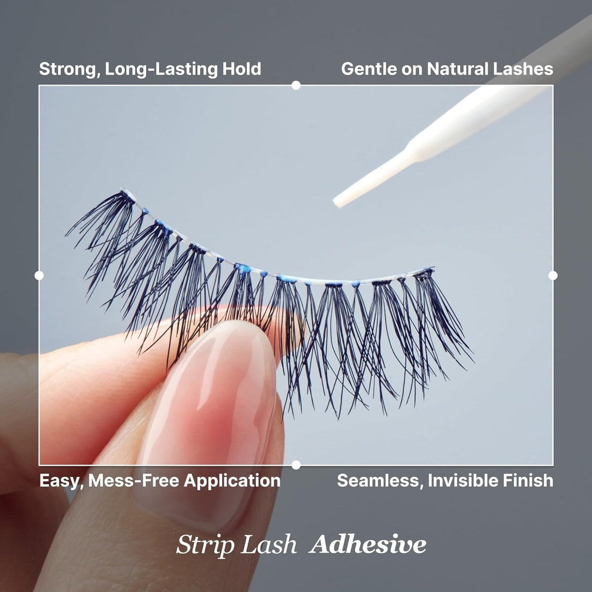 Waterproof Clear False Eyelash Adhesive with Aloe - Hypoallergenic Lash Glue