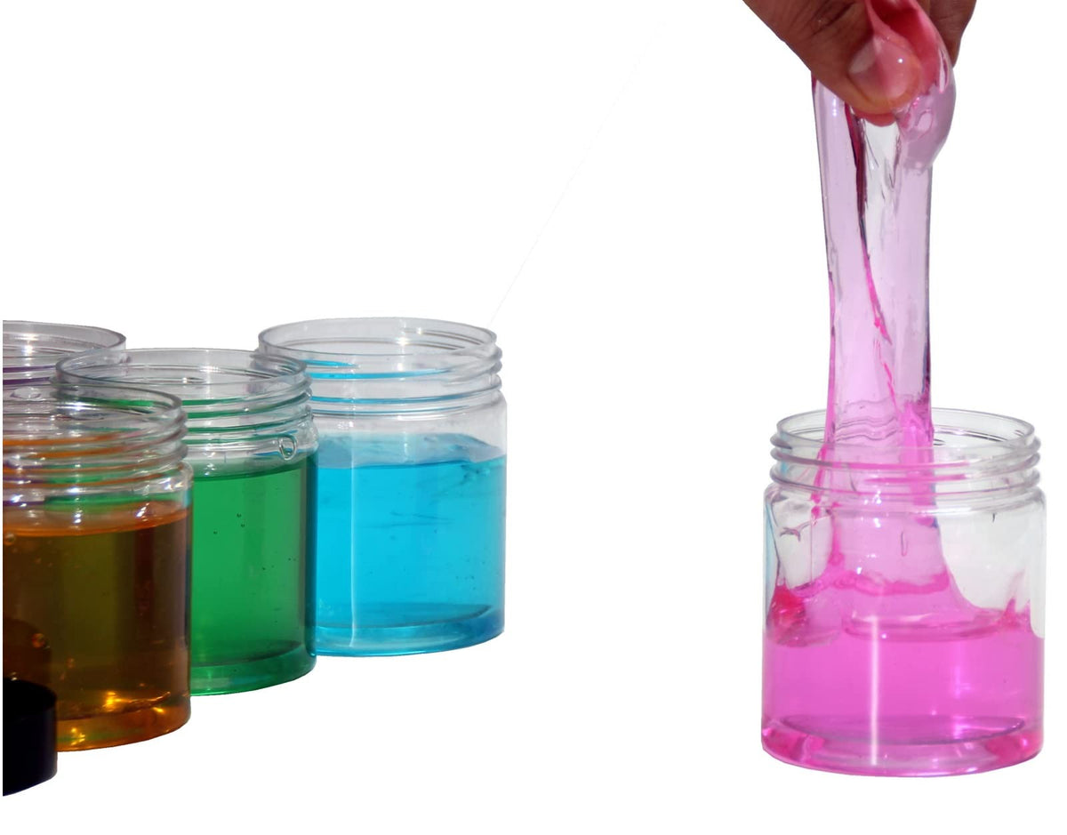 12-Pack 4 oz Plastic Jars with Wide Mouth & Black Lids - Food & Cosmetic Storage Containers