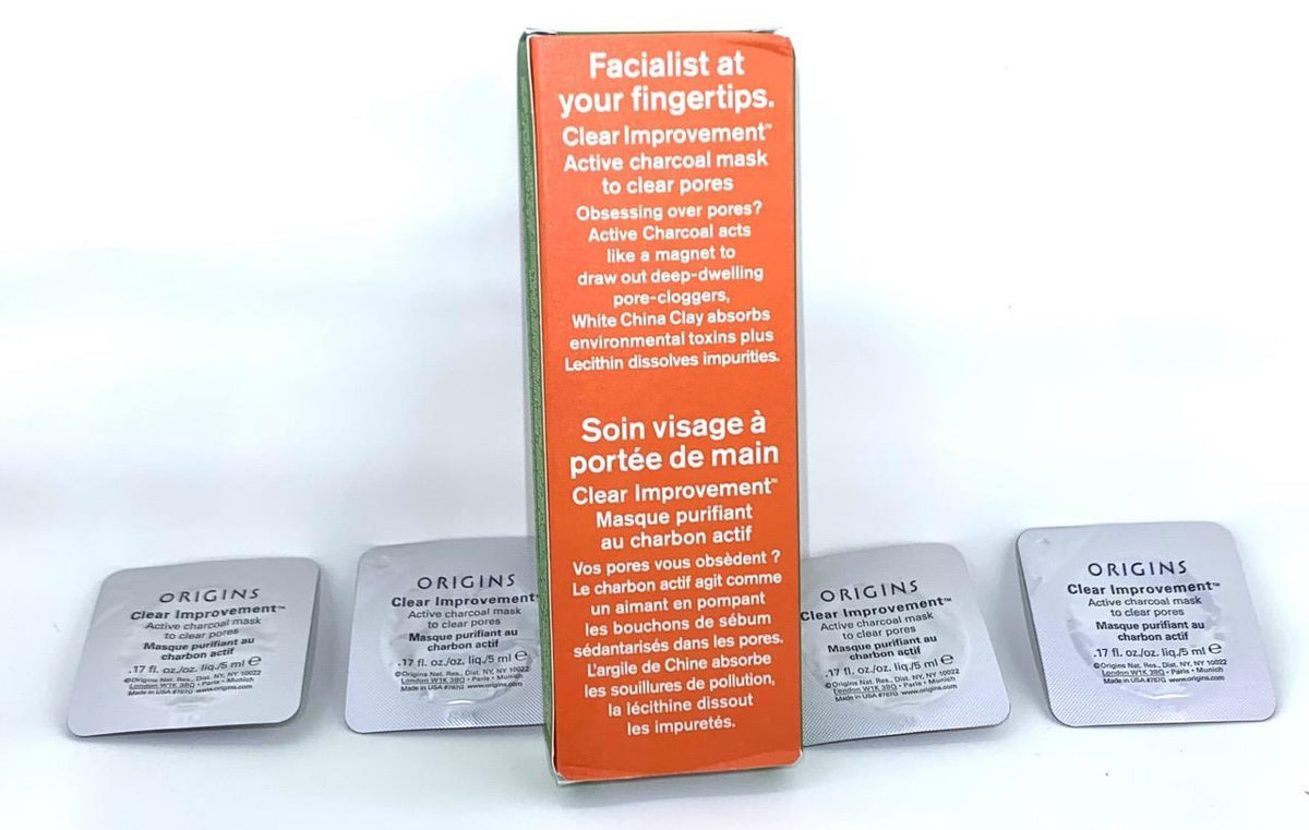 Active Charcoal Pore Mask - 4 Pack Facial Clay Masks