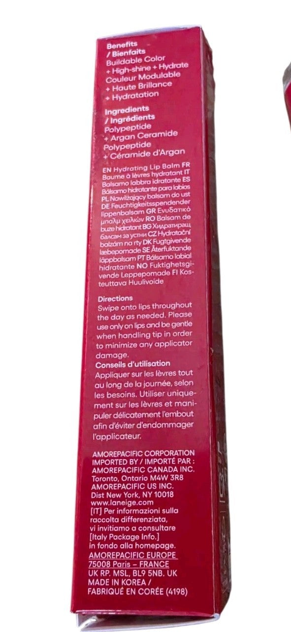 Laneige Glaze Lip Tint Serum Raspberry Jam Moisturizing Lip Gloss