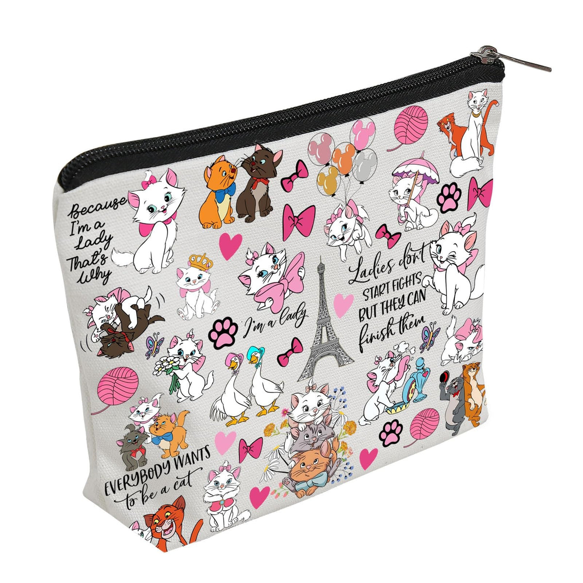 Cat Lady Makeup Pouch Travel Organizer Bag for Vacation & Gift
