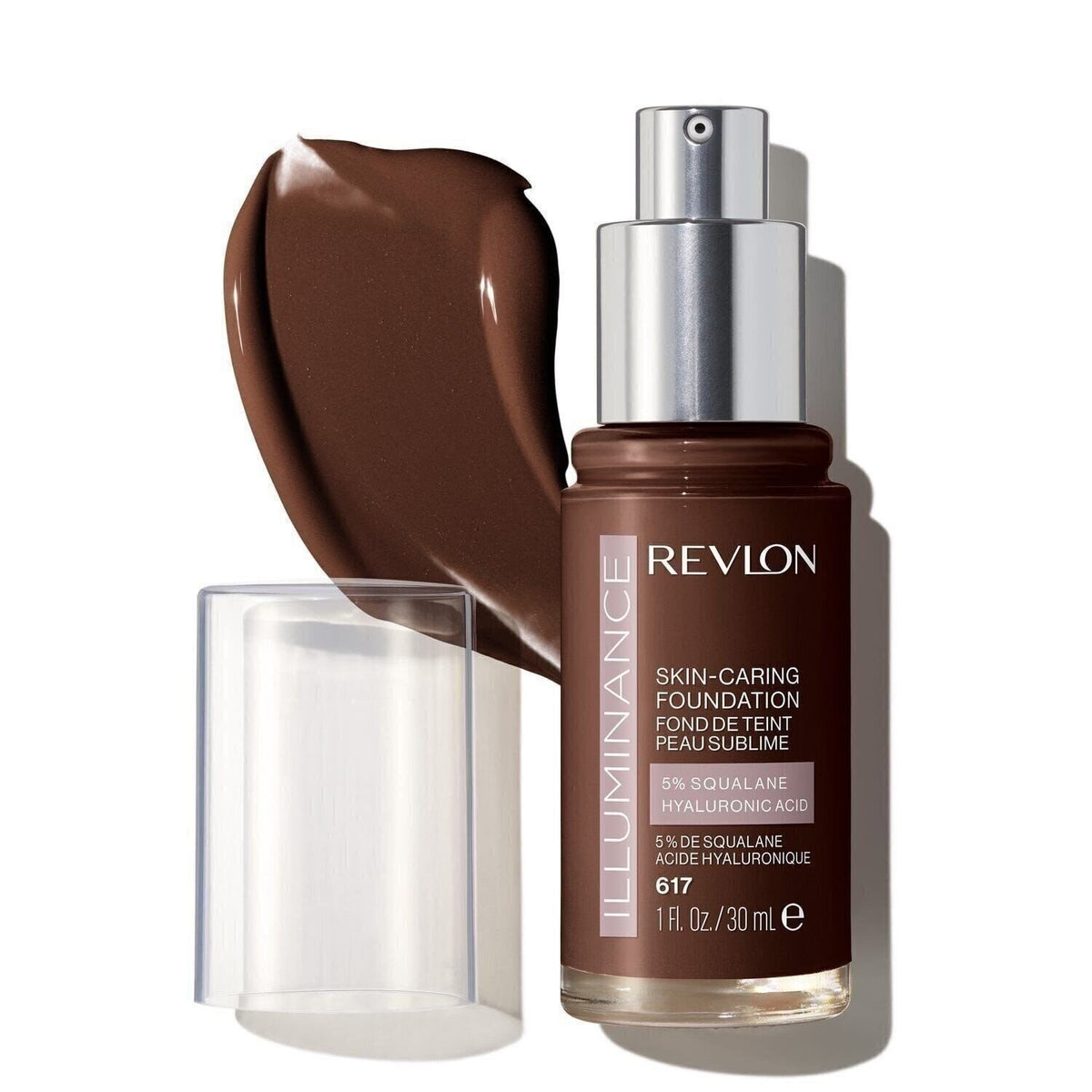 Liquid Foundation Medium Coverage 617 Ebony - Skin-Caring Makeup