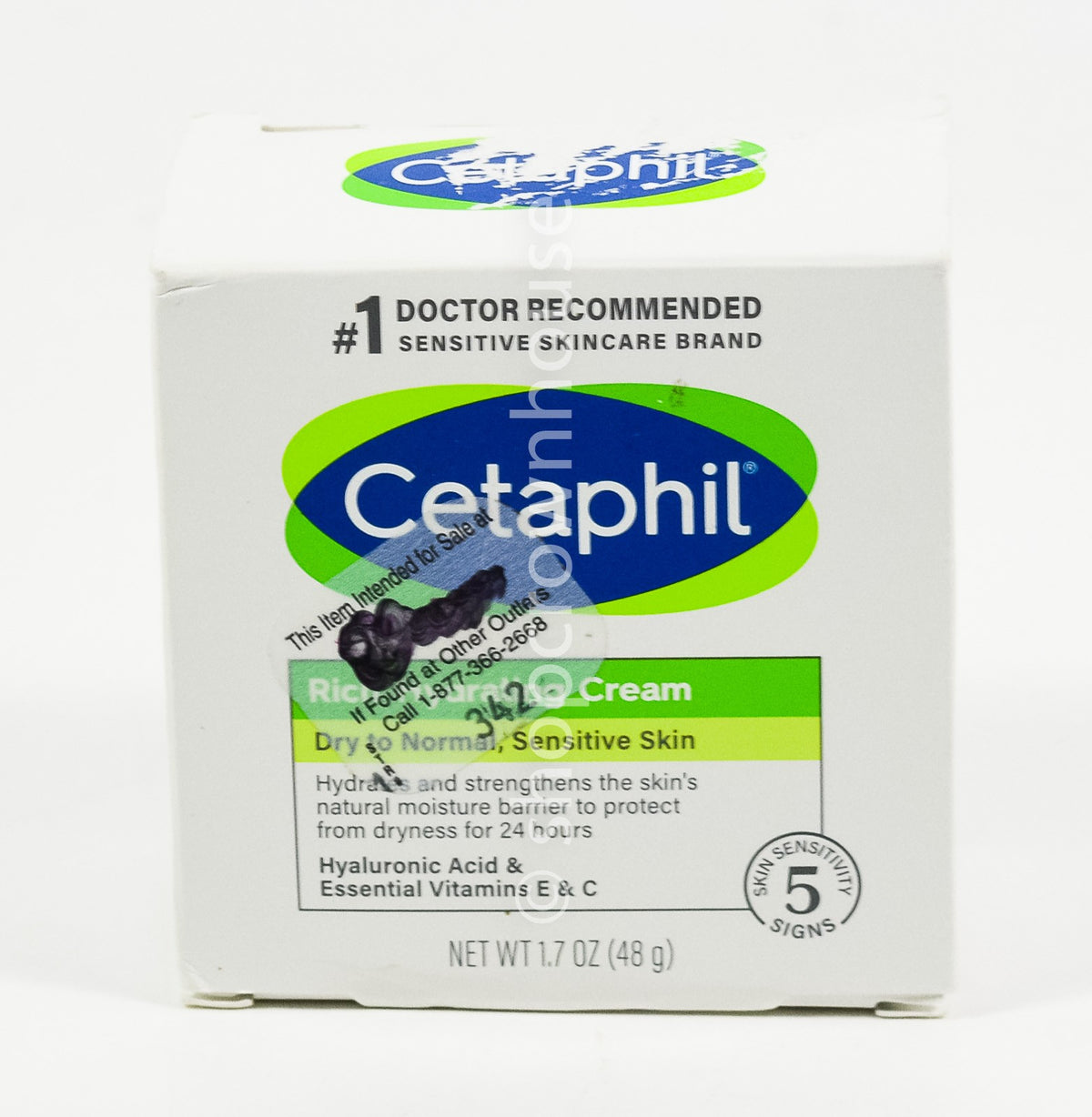 Cetaphil Rich Hydrating Face Cream with Hyaluronic Acid 1.7oz for Dry to Normal Skin