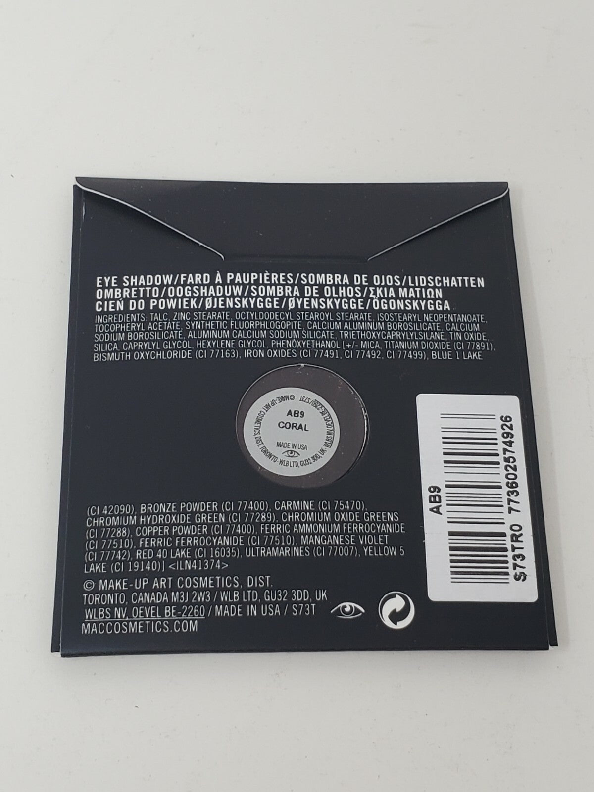 MAC Coral Eye Shadow Refill Pan - Single, Long-Wearing, Vibrant Color
