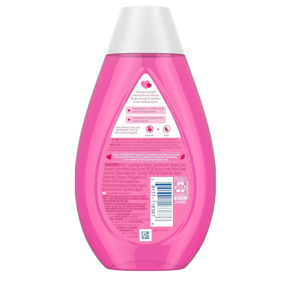 Johnson's Baby Shiny & Soft Tear-Free Kids' Shampoo with Argan Oil