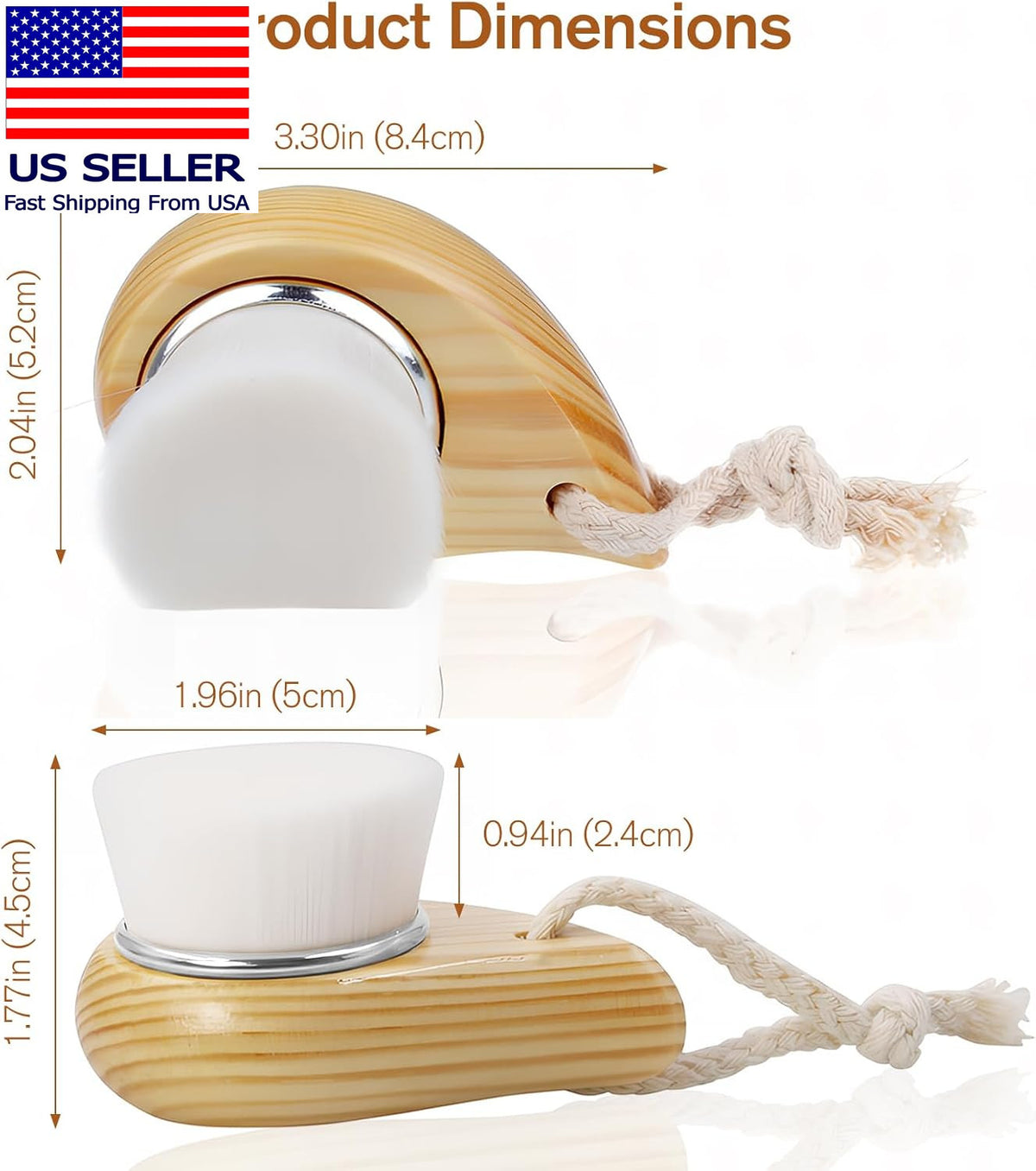 Soft Facial Cleansing Brush for Deep Pore Cleaning & Travel