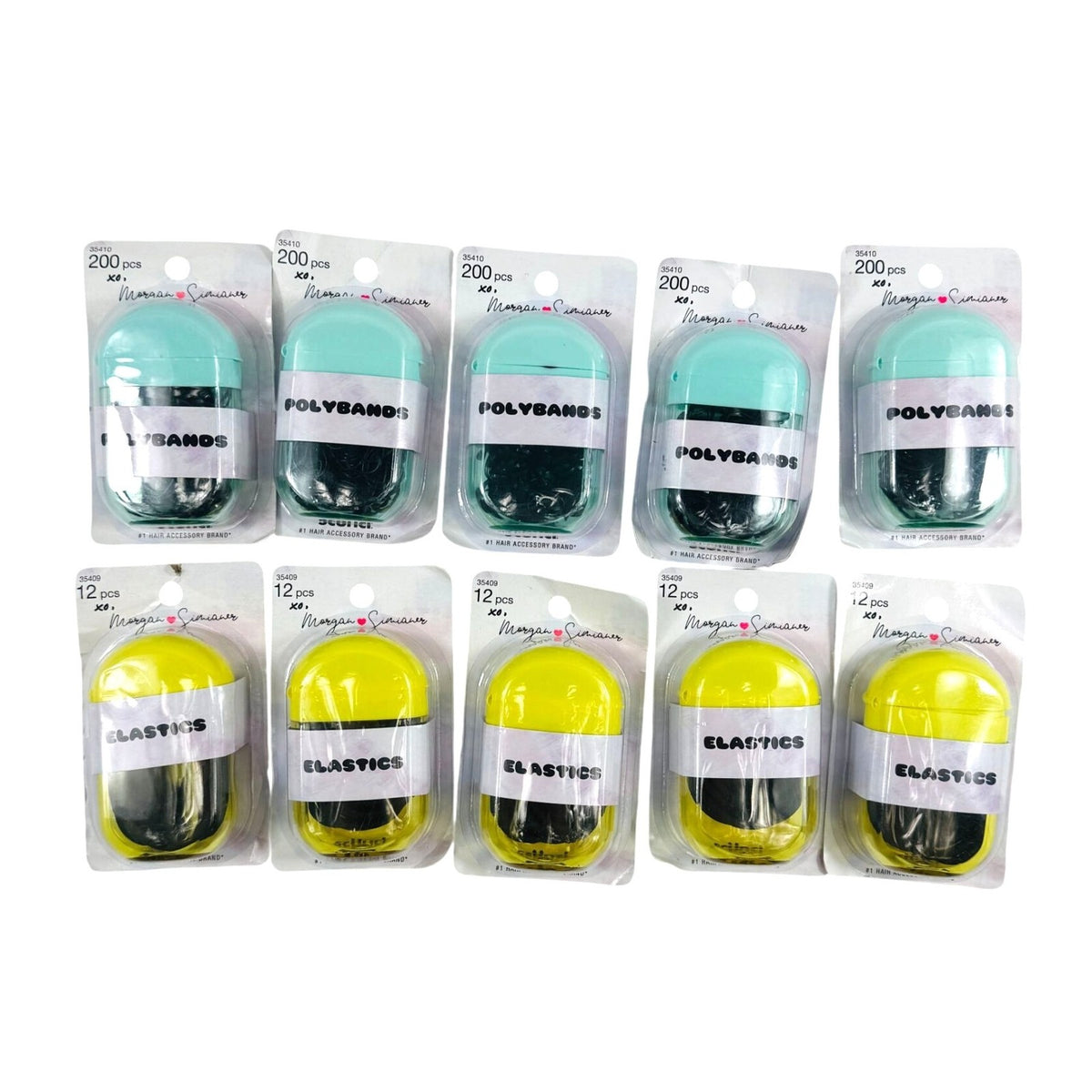 Scunci Polybands & Elastics Hairbands 200 ct 12 Assorted Colors