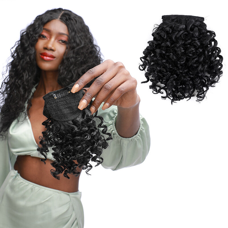Clip-In Hair Bangs Extensions - Wispy, Natural, 9-inch Styles