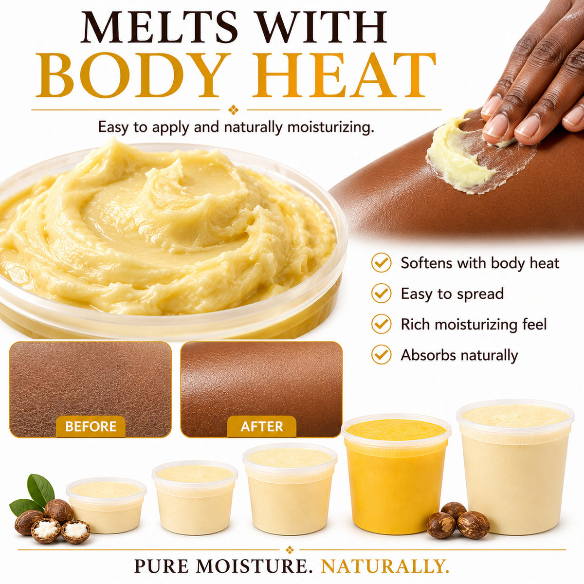 African Shea Butter 32 oz Bundle - Raw Unrefined Ghana