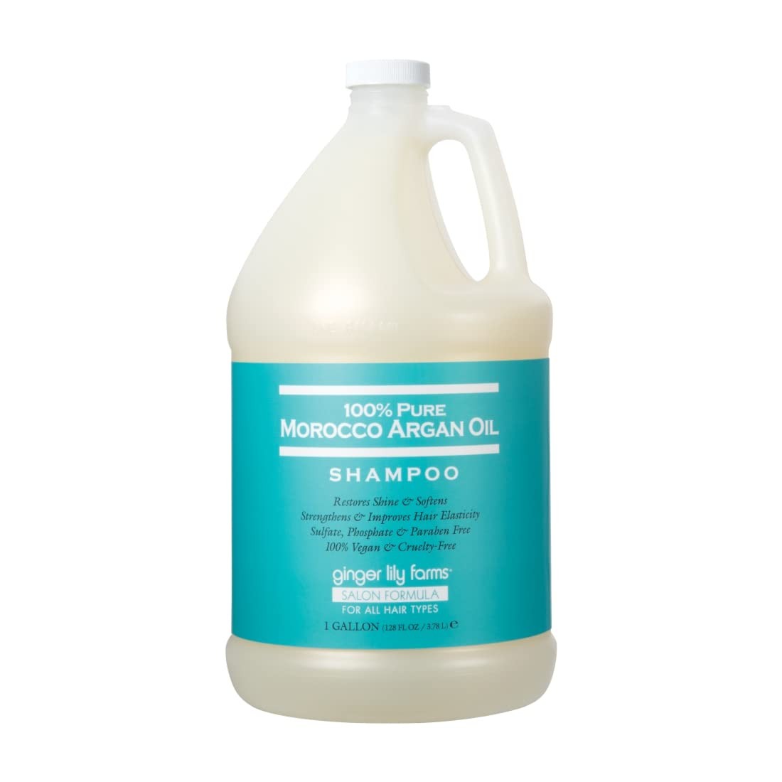 Moroccan Argan Oil Shampoo for All Hair Types - 128oz Natural & Cruelty-Free