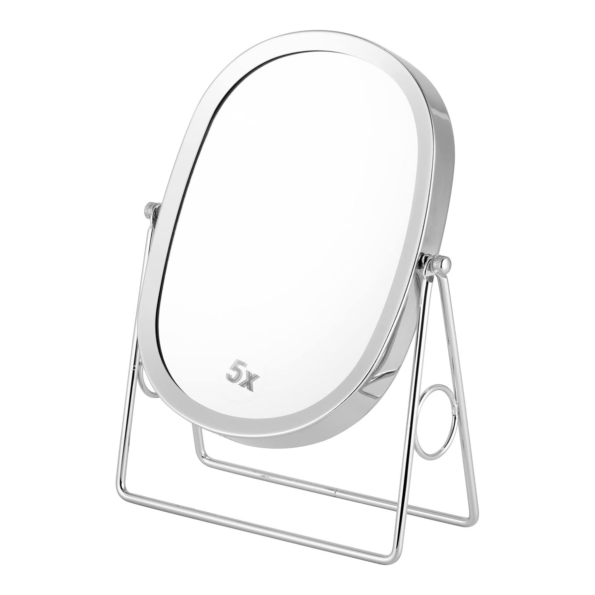Classic Dual-Sided 5X / 1X Magnifying Tabletop Vanity Mirror, Chrome