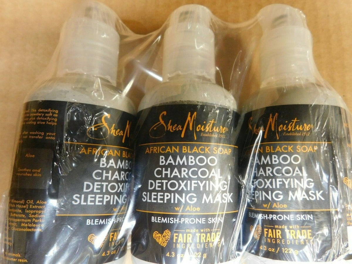 African Black Soap Bamboo Charcoal Detoxifying Sleeping Mask