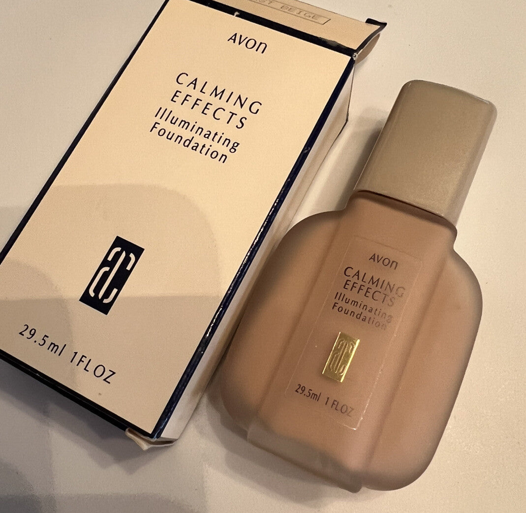 Avon Clear Finish Foundation Porcelain Beige 1oz - Unused Vintage Makeup