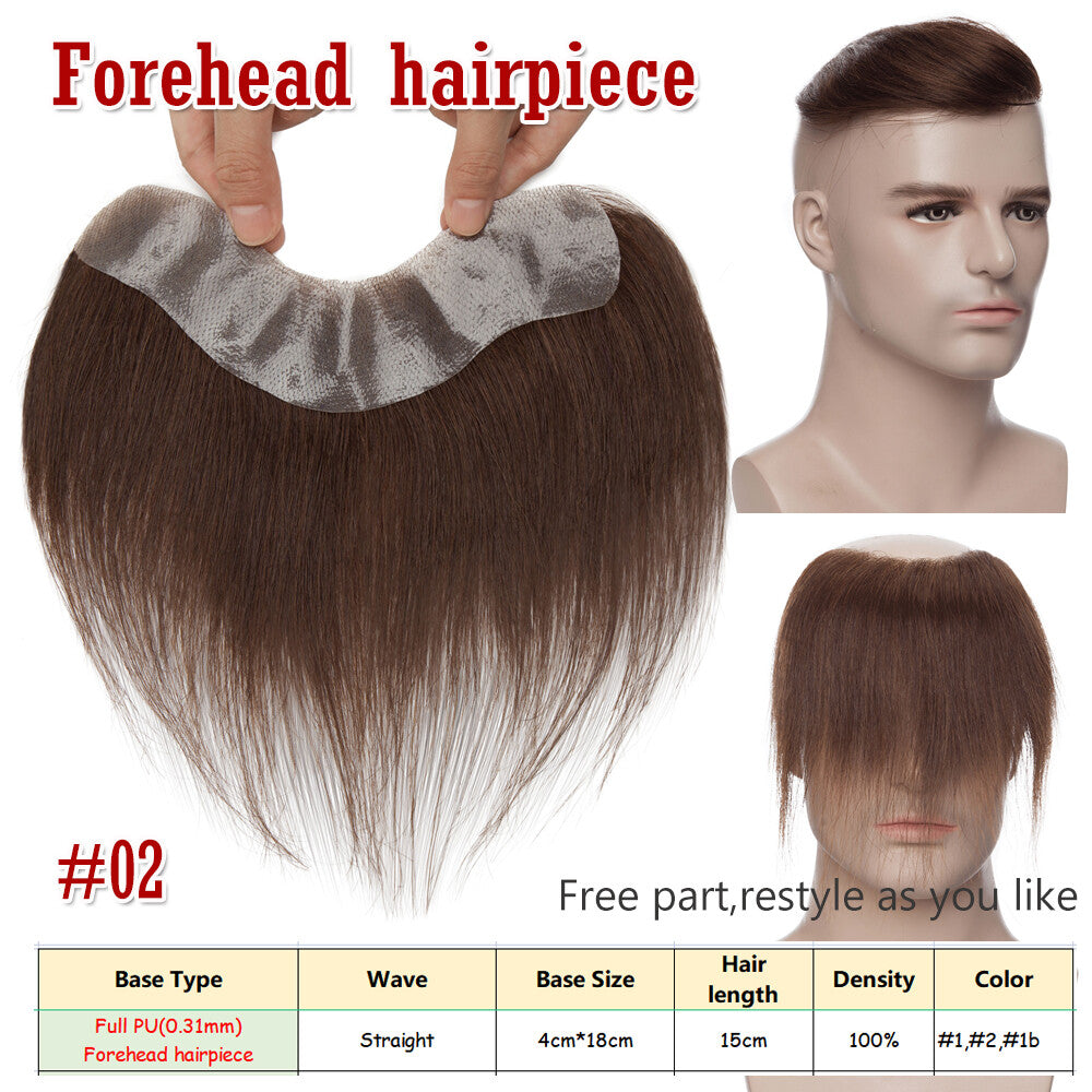 Men's Hair Replacement System Toupee Human Hair Skin V Loop - Natural-Looking Hairpiece