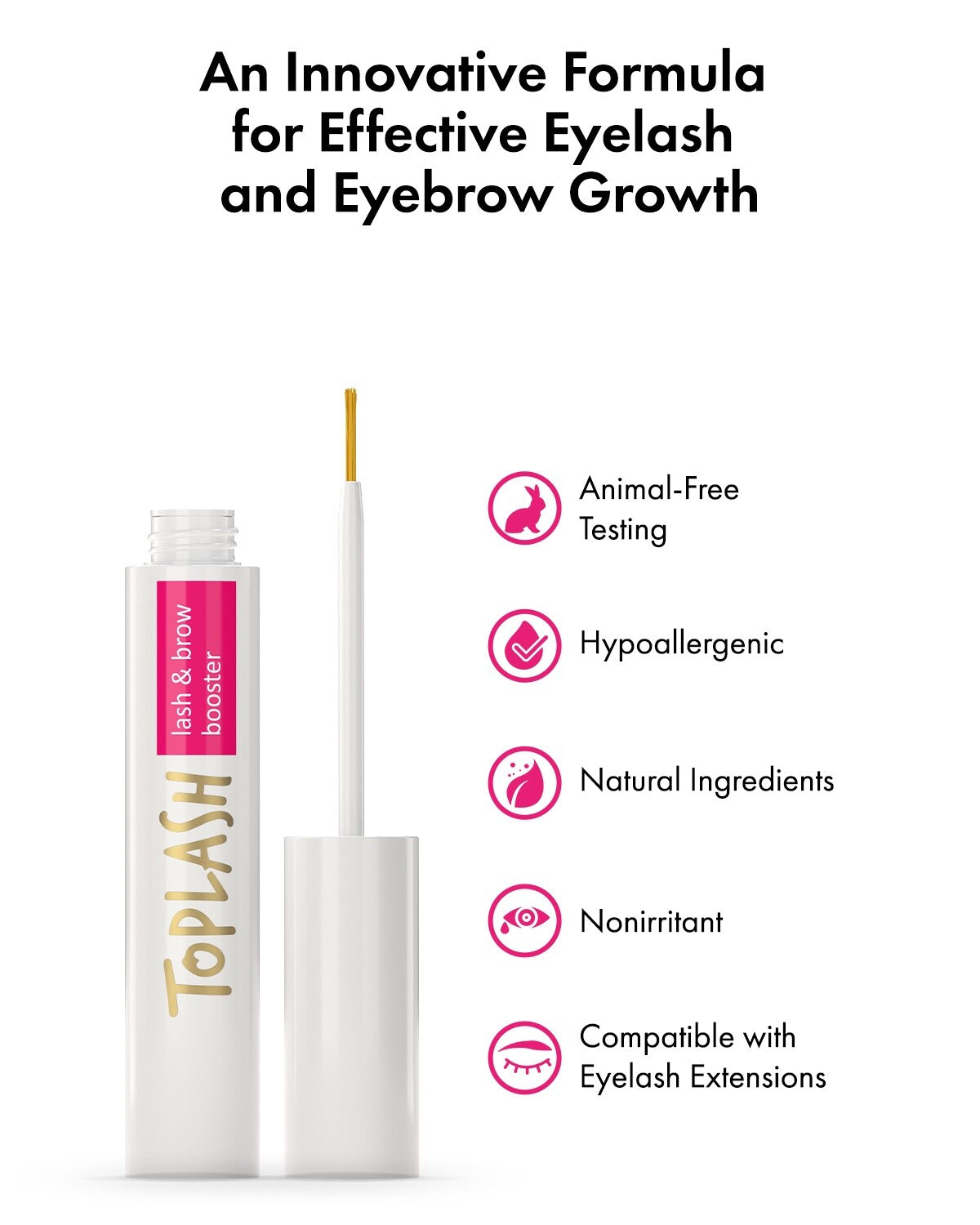 Eyelash and Eyebrow Growth Serum for Longer Thicker Fuller Lashes & Brows 0.1 fl oz