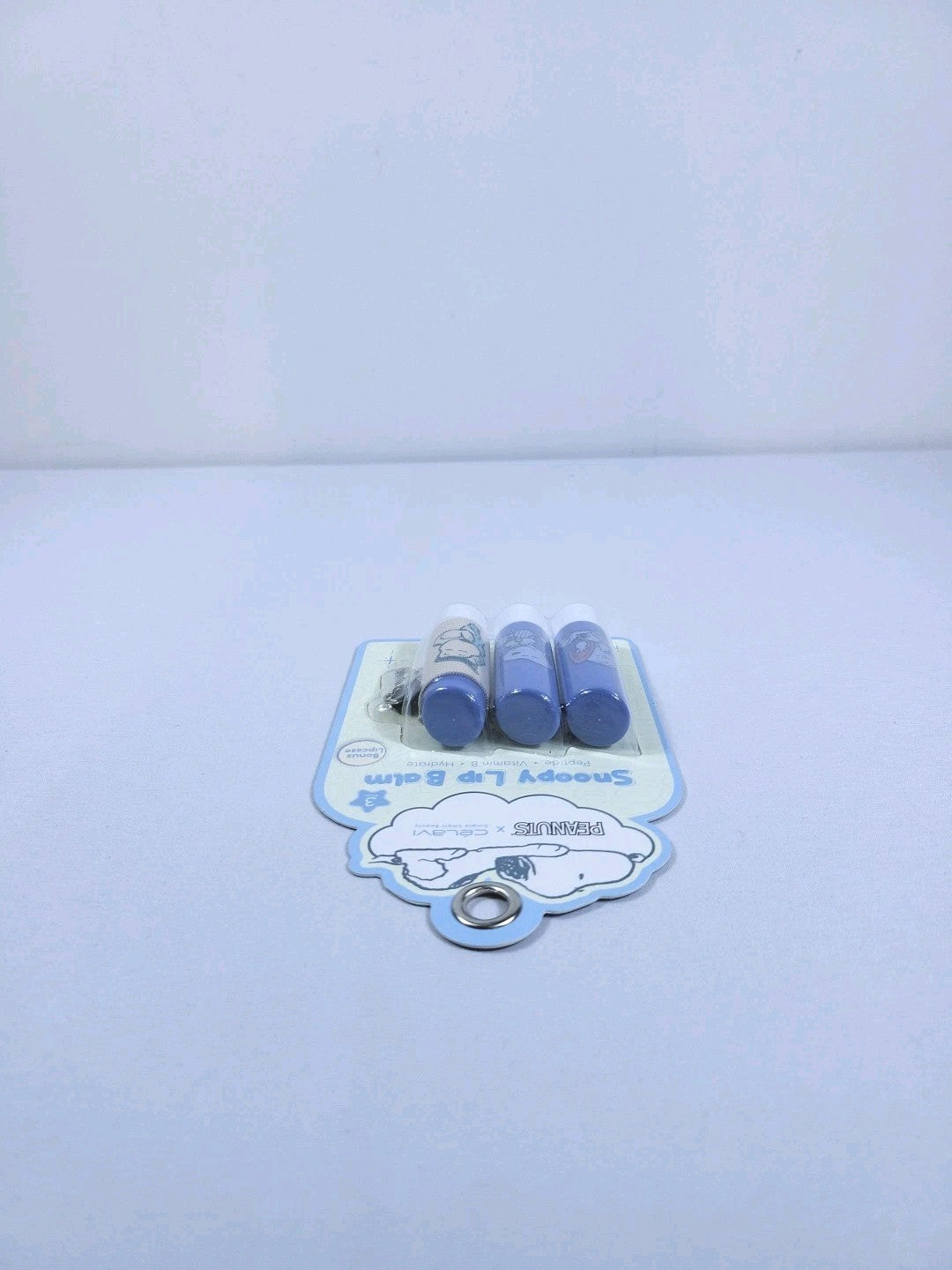 Snoopy Lip Balm Set with Bonus Case - 3 Flavors Peanuts x Celavi