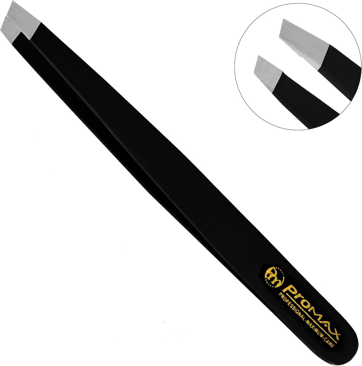 Professional Eyebrow Tweezers Set - Stainless Steel Precision Black