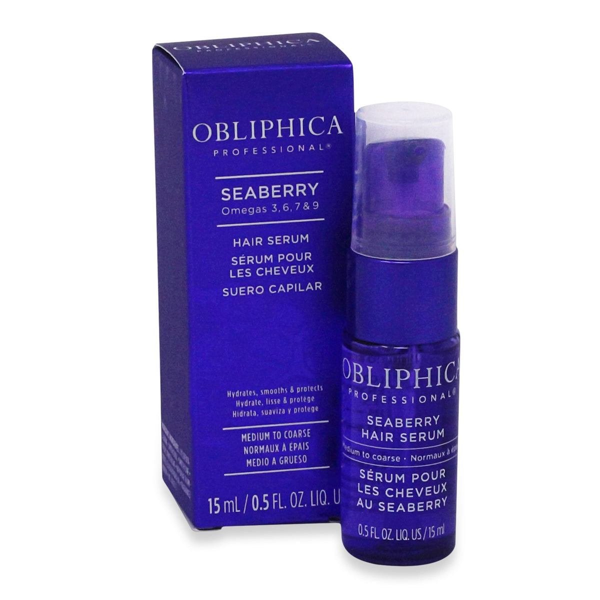 Obliphica Seaberry Hair Serum Medium to Coarse 0.5 oz