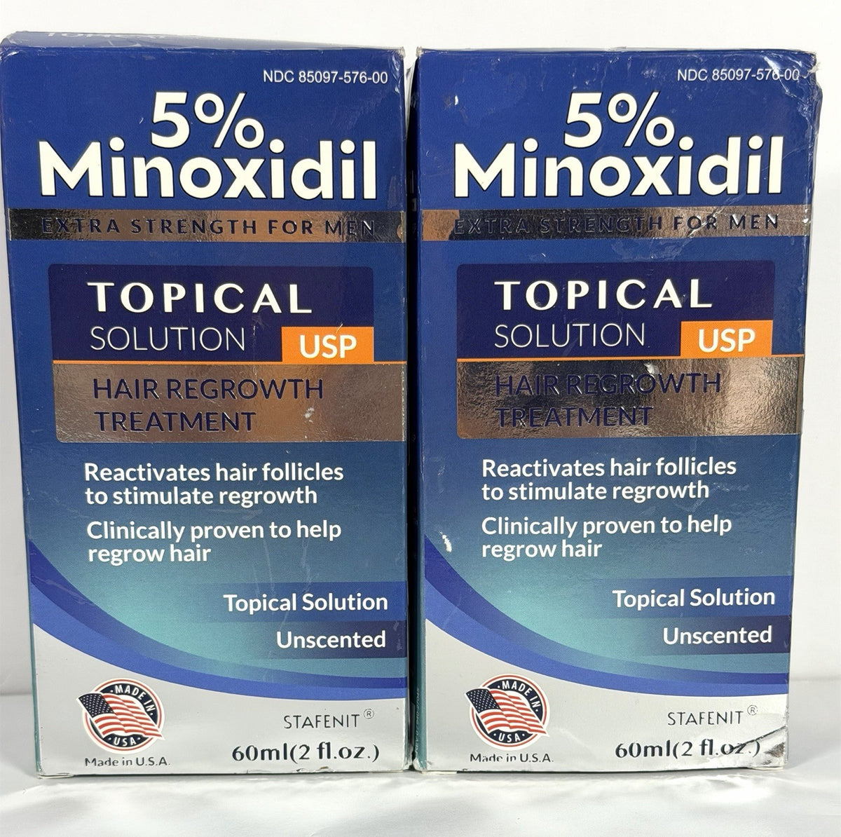 2 Pack Stafenit 5% Minoxidil For Men Hair Growth Topical Solution 2oz