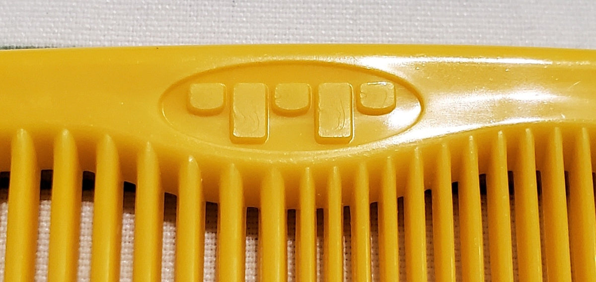 Vintage Tip Top Unbreakable Yellow Hair Combs - 5 Inch Lot of 6