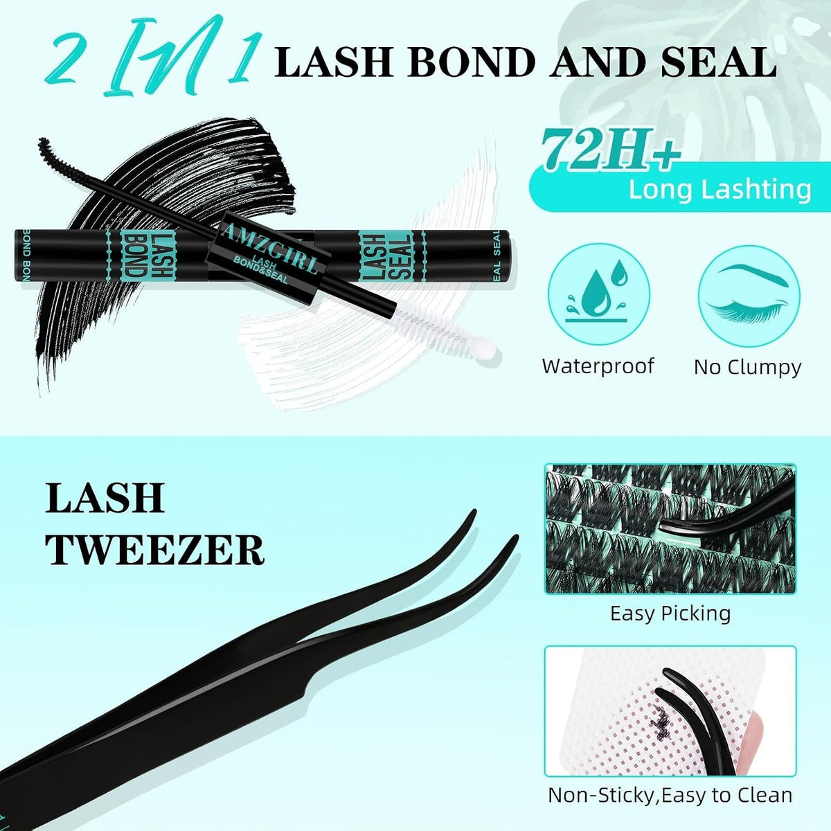 Lash Clusters Kit 168 Pcs Natural Look Waterproof Lash Extension Set