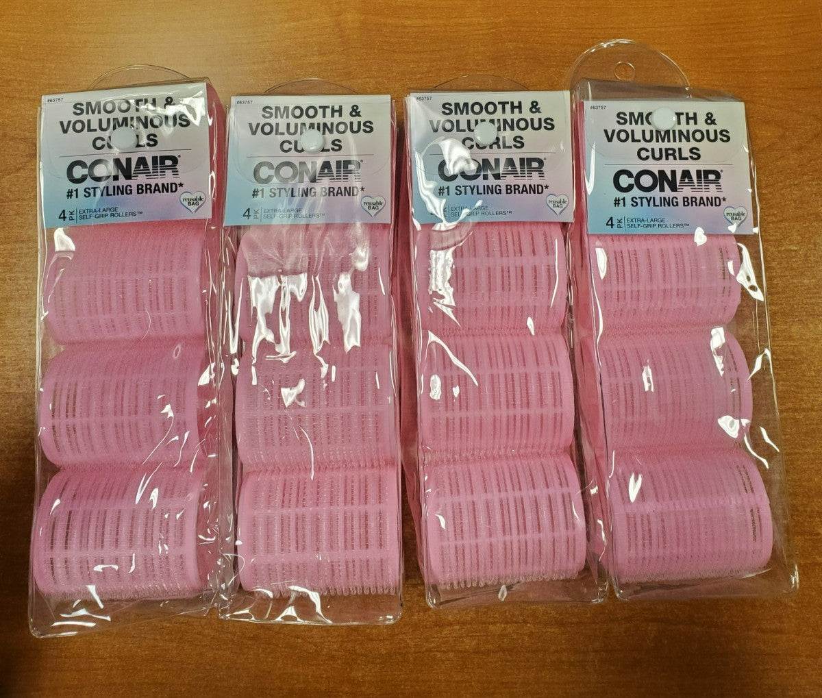 Self-Grip Hair Curlers Set - X-Large Voluminous Curl Rollers, 4 Packs of 4