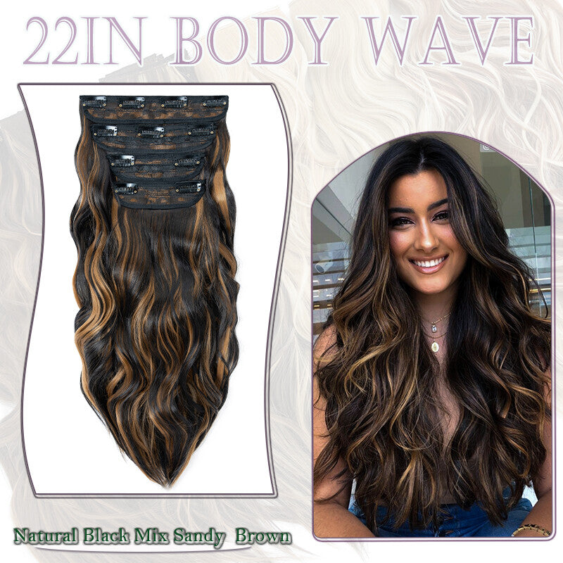 Double Weft Clip-In Human Hair Extensions Full Head - Multiple Colors & Lengths