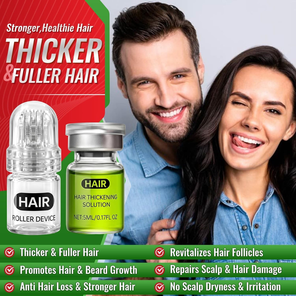 Thicker-Looking Hair Regrowth Treatment - Ginseng & Peppermint Serum