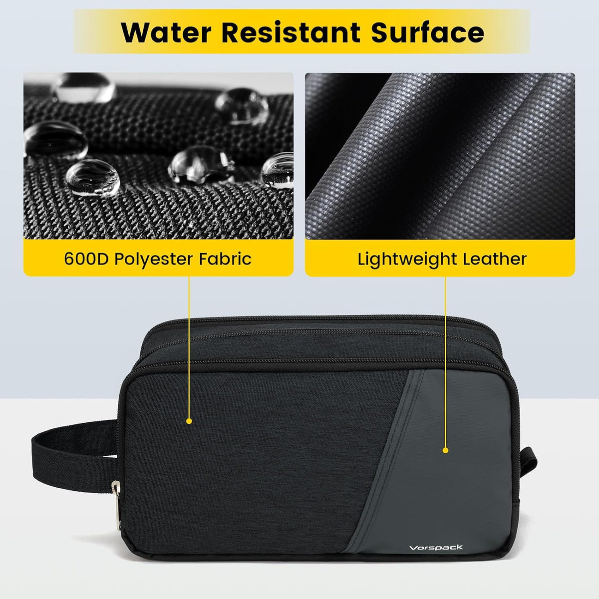 Large Water-Resistant Travel Toiletry Bag for Men Organizer