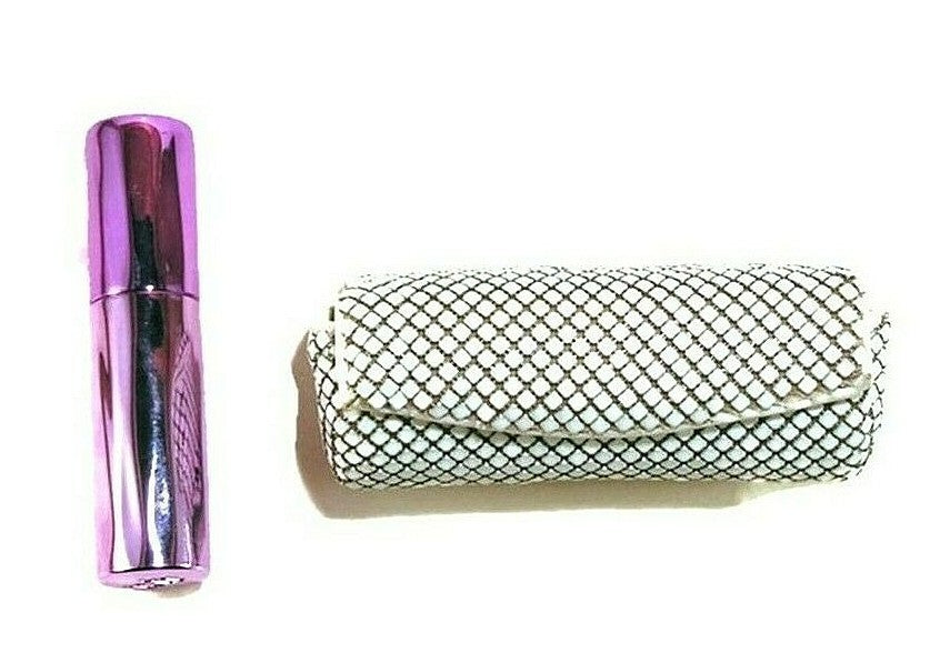Metal Mesh Lipstick Case with Mirror - Fits 8.5cm Round Lipsticks, Unbranded