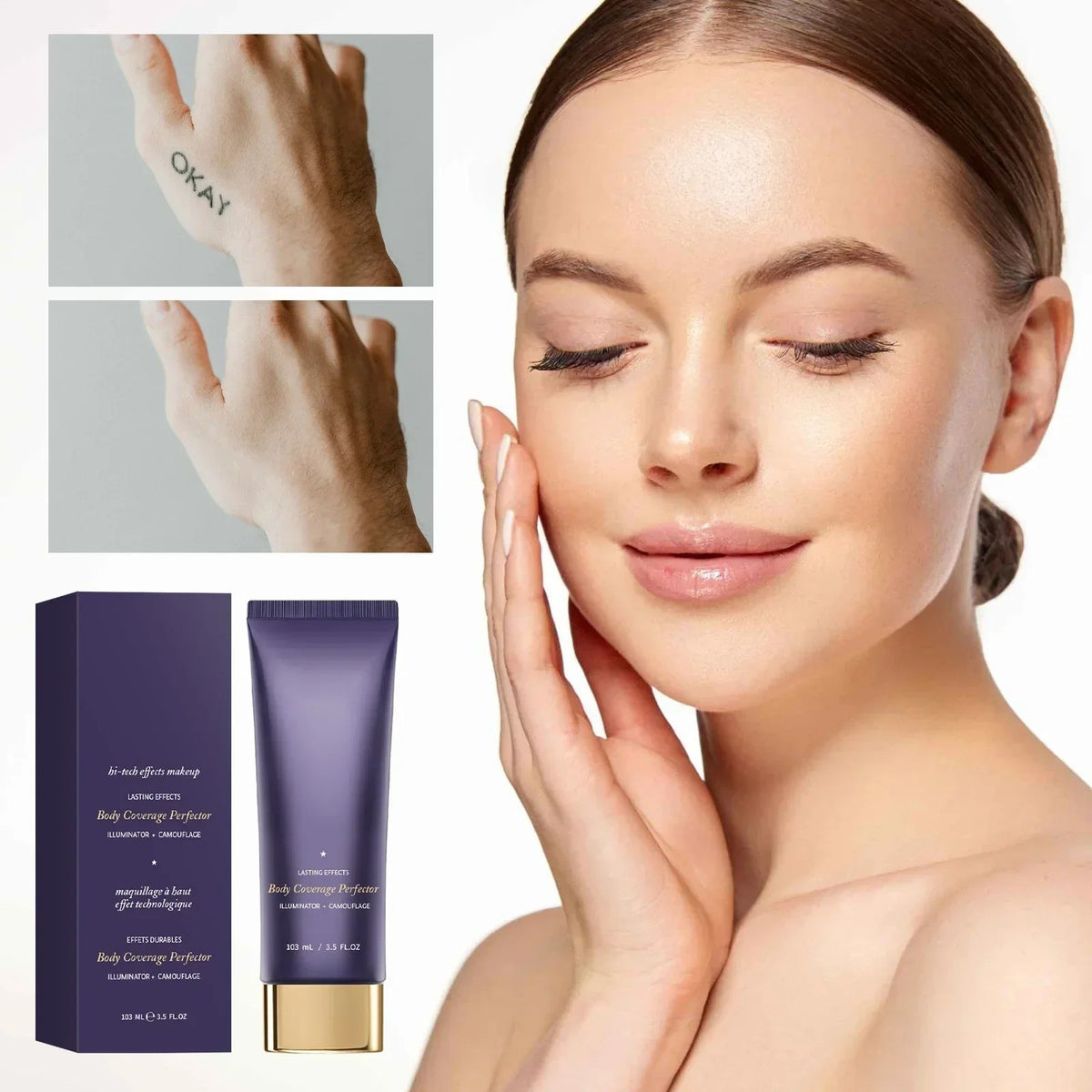 Full Coverage Waterproof Body Foundation Concealer 103ml | 4 Shades