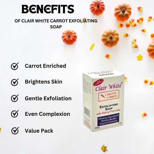 Clair White Carrot Brightening Exfoliating Soap 7 oz