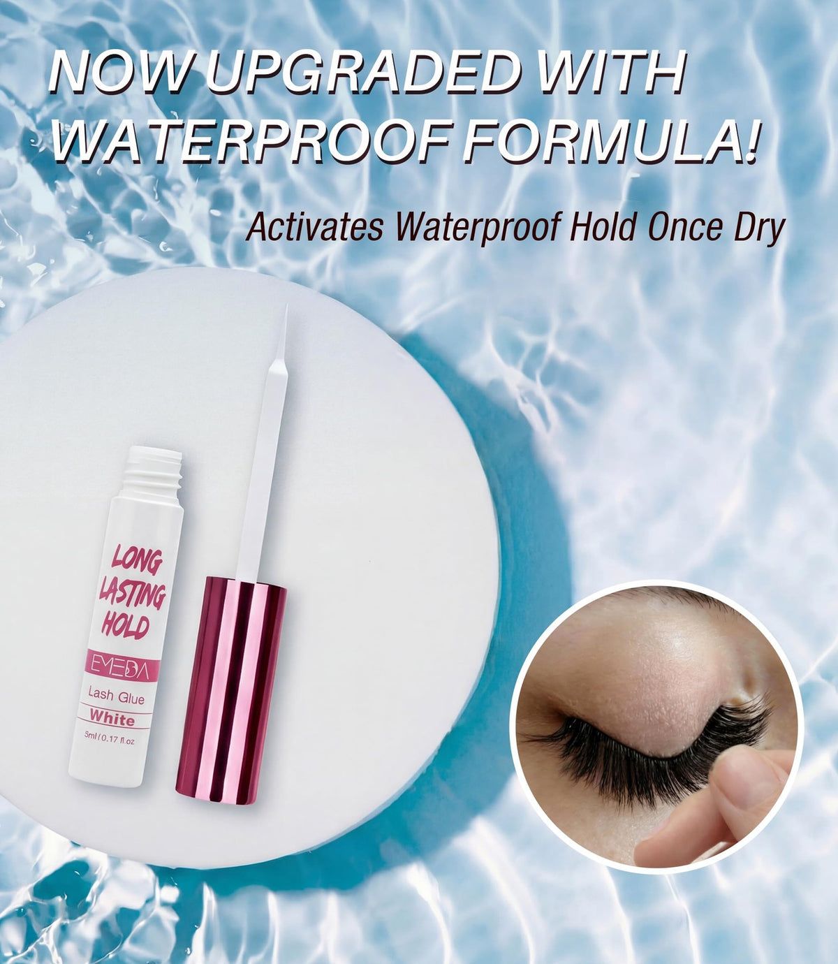 Strong Hold Waterproof Lash Glue - Hypoallergenic Eyelash Adhesive for 5 Day Wear