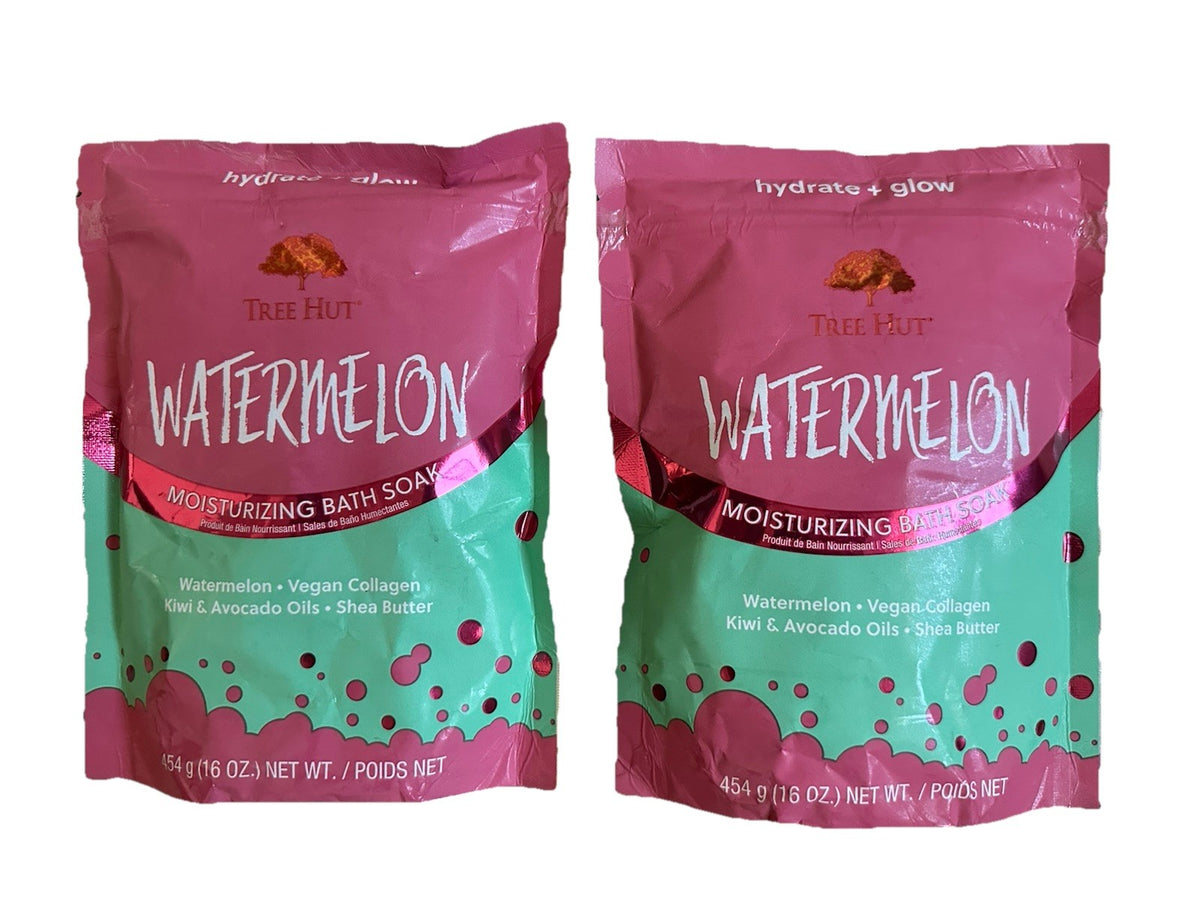 Tree Hut Watermelon Moisturizing Bath Soak 2 Bags Soften & Tone Skin