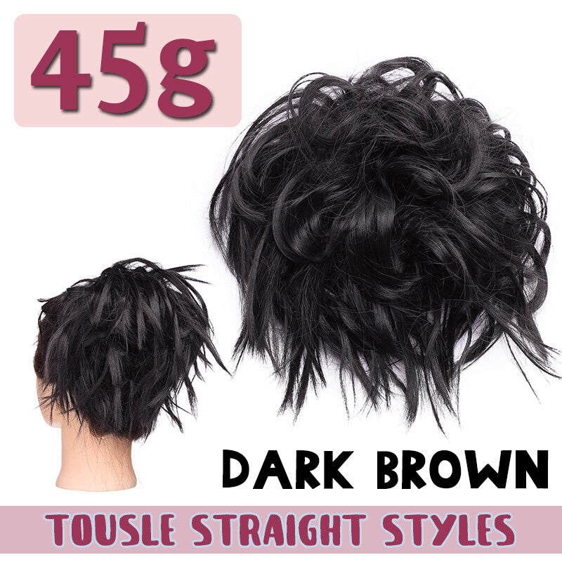 Thick Messy Bun Hair Piece Updo Extensions Long Curly Ponytail - Multiple Colors