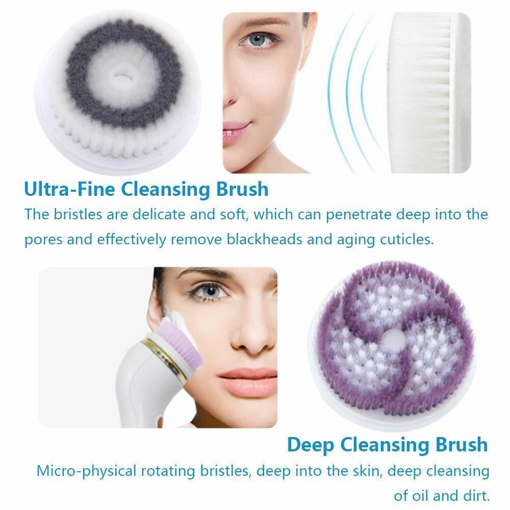 Electric Face Cleaning Brush Set - Skin Exfoliating & Deep Cleansing