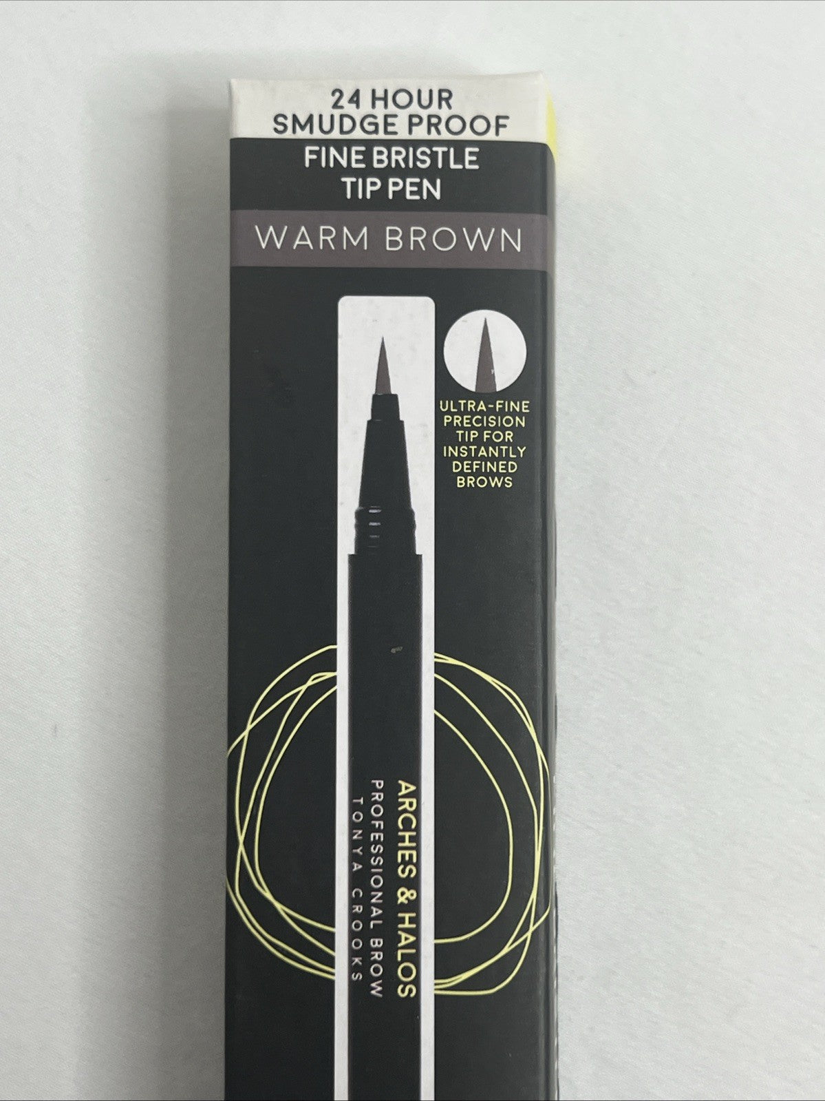 Eyebrow Pen - Fine Bristle Tip in Warm Brown for Precise Makeup