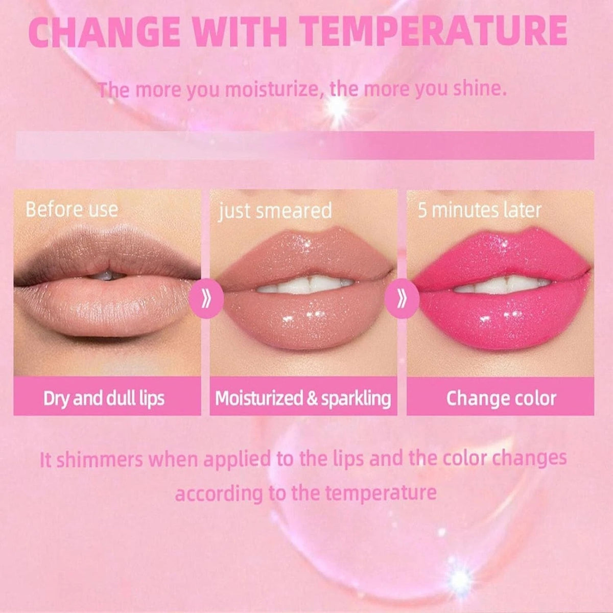 Color Changing Lip Oil - Magic Lip Gloss for Smooth Hydration
