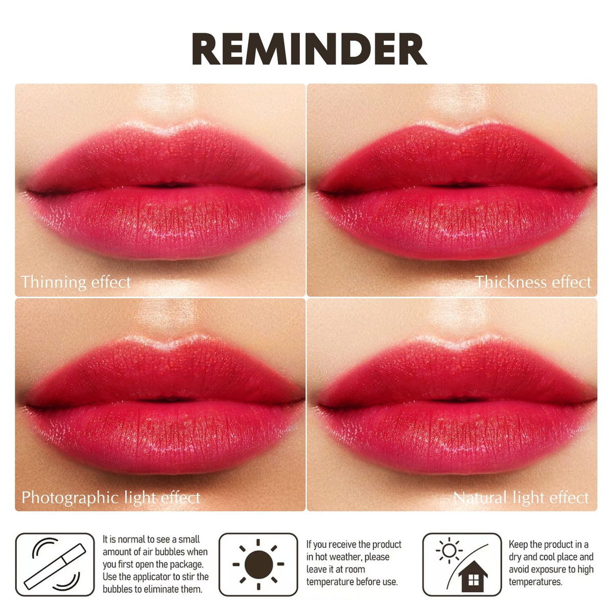 Berry Pink Shimmer Lipstick - Moisturizing Vegan Lip Gloss with Sparkle