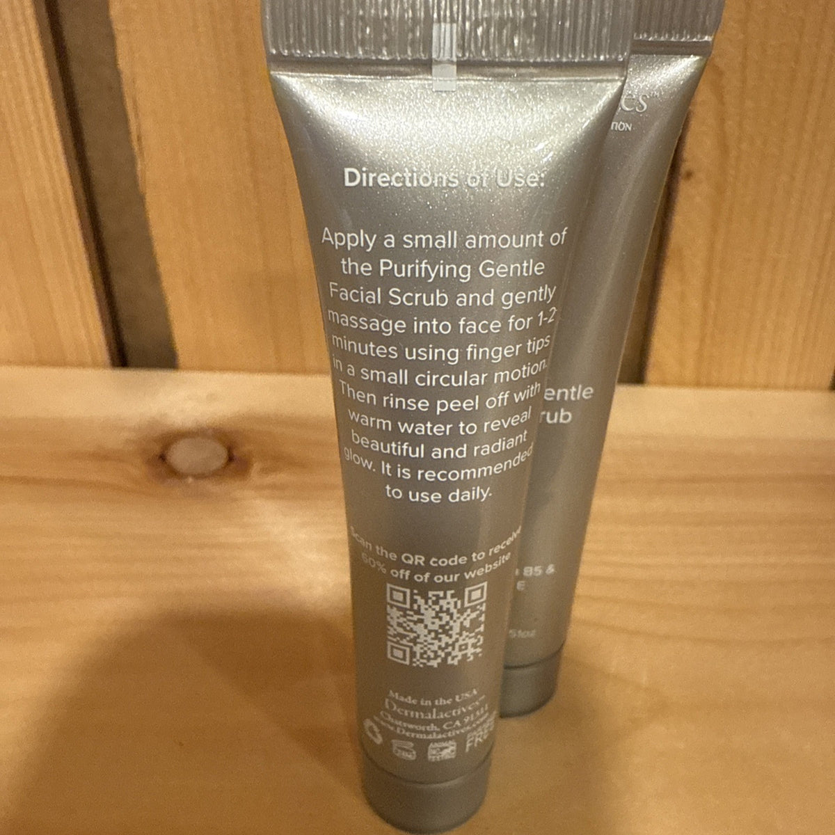 LOT OF 2~DERMALACTIVES Purifying Gentle Facial Scrub Mini