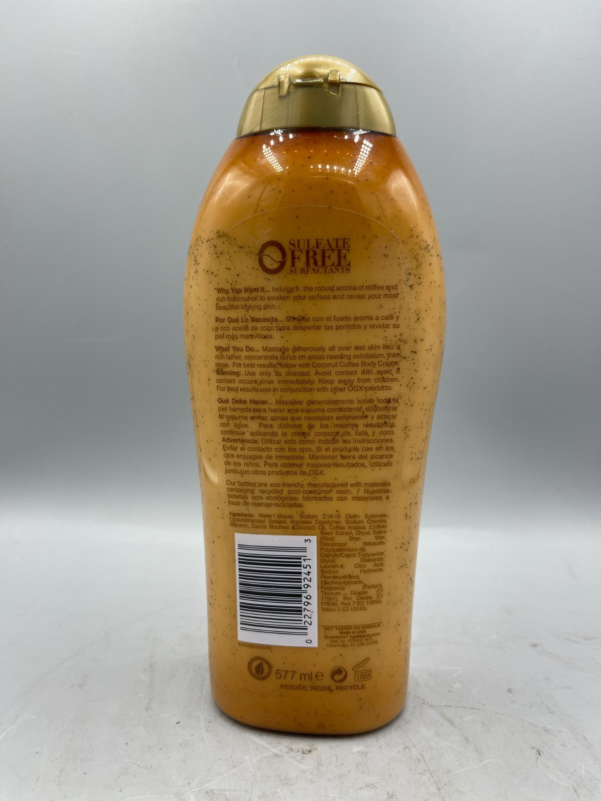 Hydrating Smoothing Coconut Coffee Body Wash - 19.5 fl oz Soft Skin