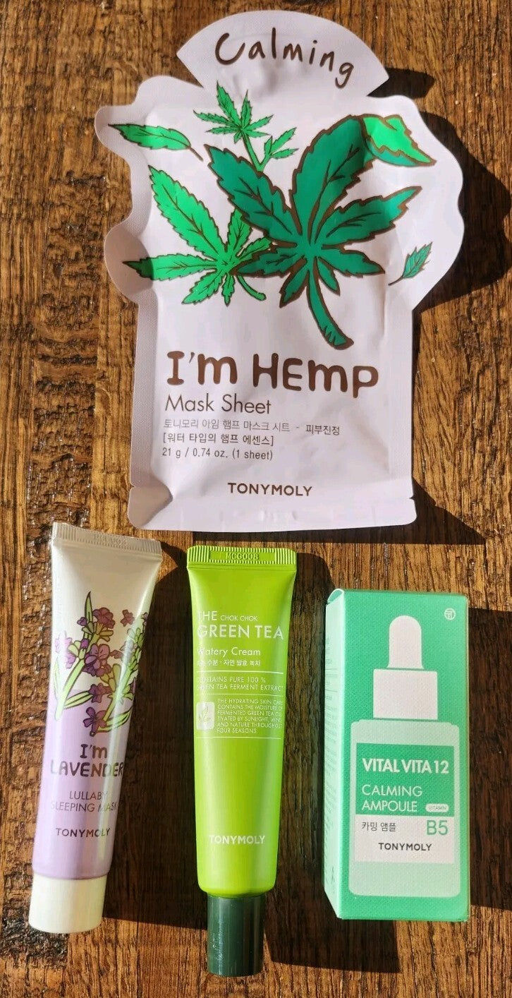 Hemp Calming Face Mask Set - Green Tea & Vital Vita 12