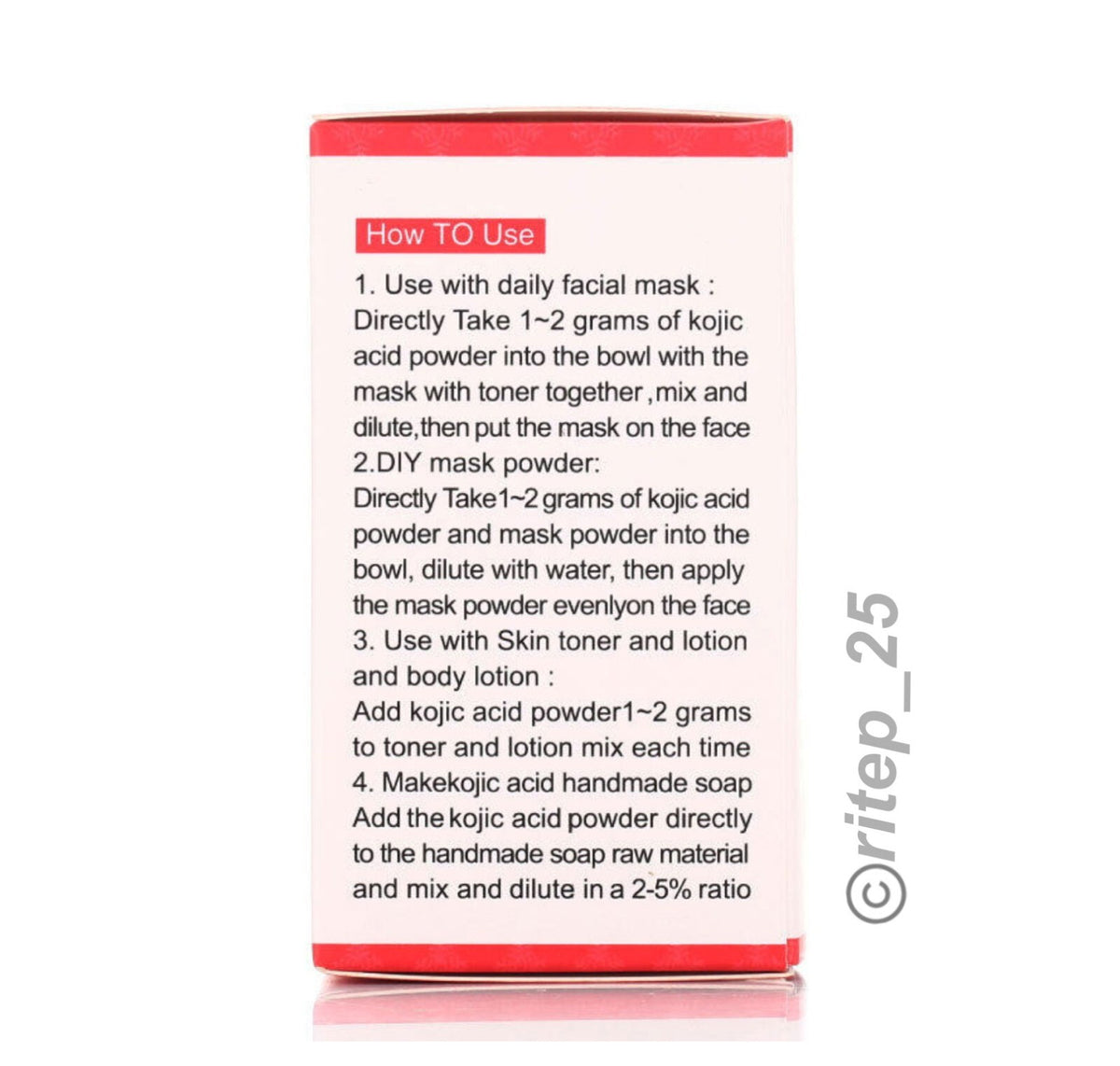 Kojic Acid Powder for Skin Whitening - 50g Pure 99% Face Care & Spot Removal