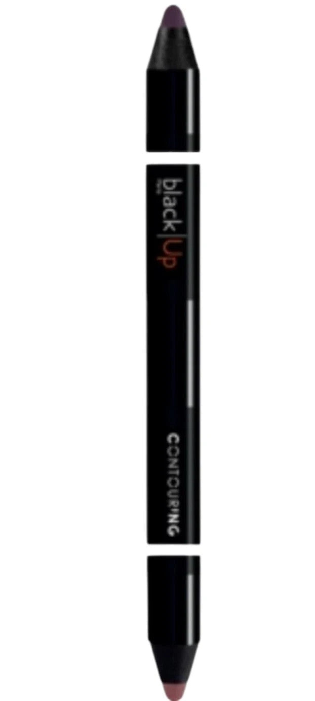 Black Up Ombre Lip Contour Pencil Double-Ended Lip Liner - Fig & Gray Nude