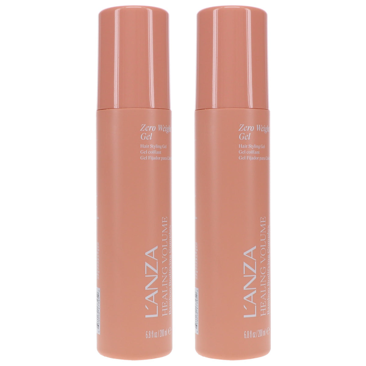 L'ANZA Healing Volume Zero Weight Gel - 6.8 oz, Pack of 2 for Hair Volume & Shine