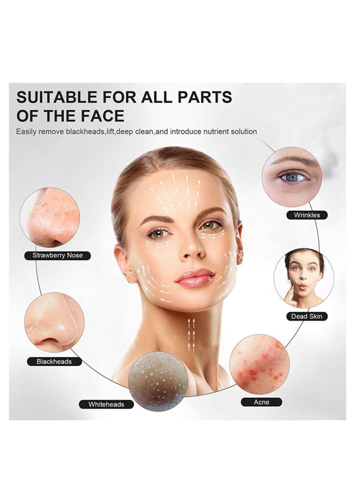 Deep Vibrating Face Scrubber and Blackhead Remover - Skin Cleansing Tool