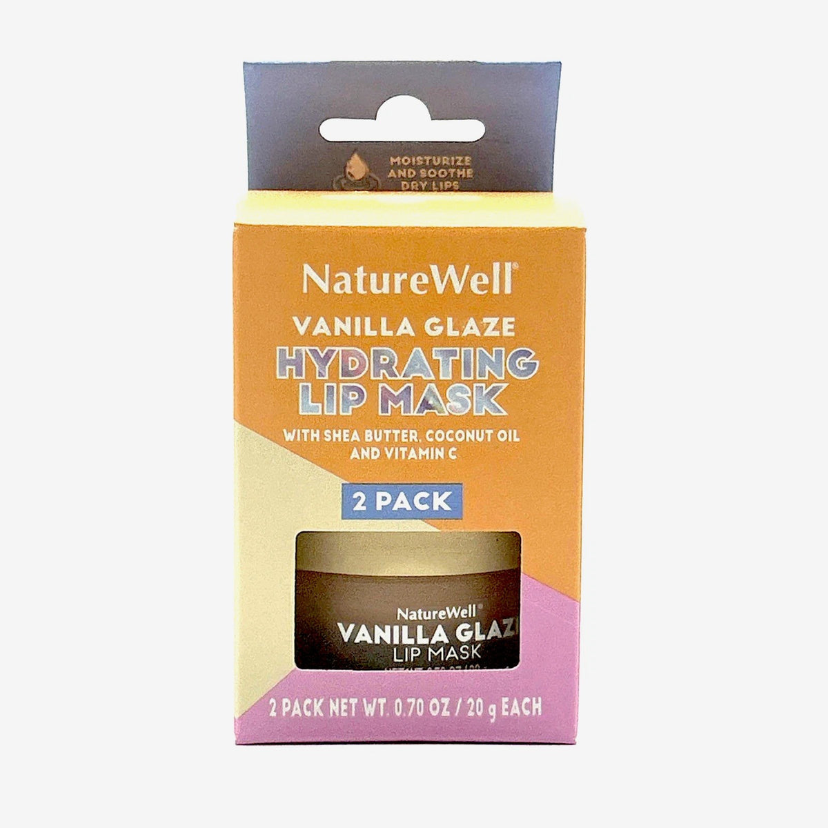 Hydrating Lip Sleeping Mask with Coconut Oil & Vitamin C - 2-Pack