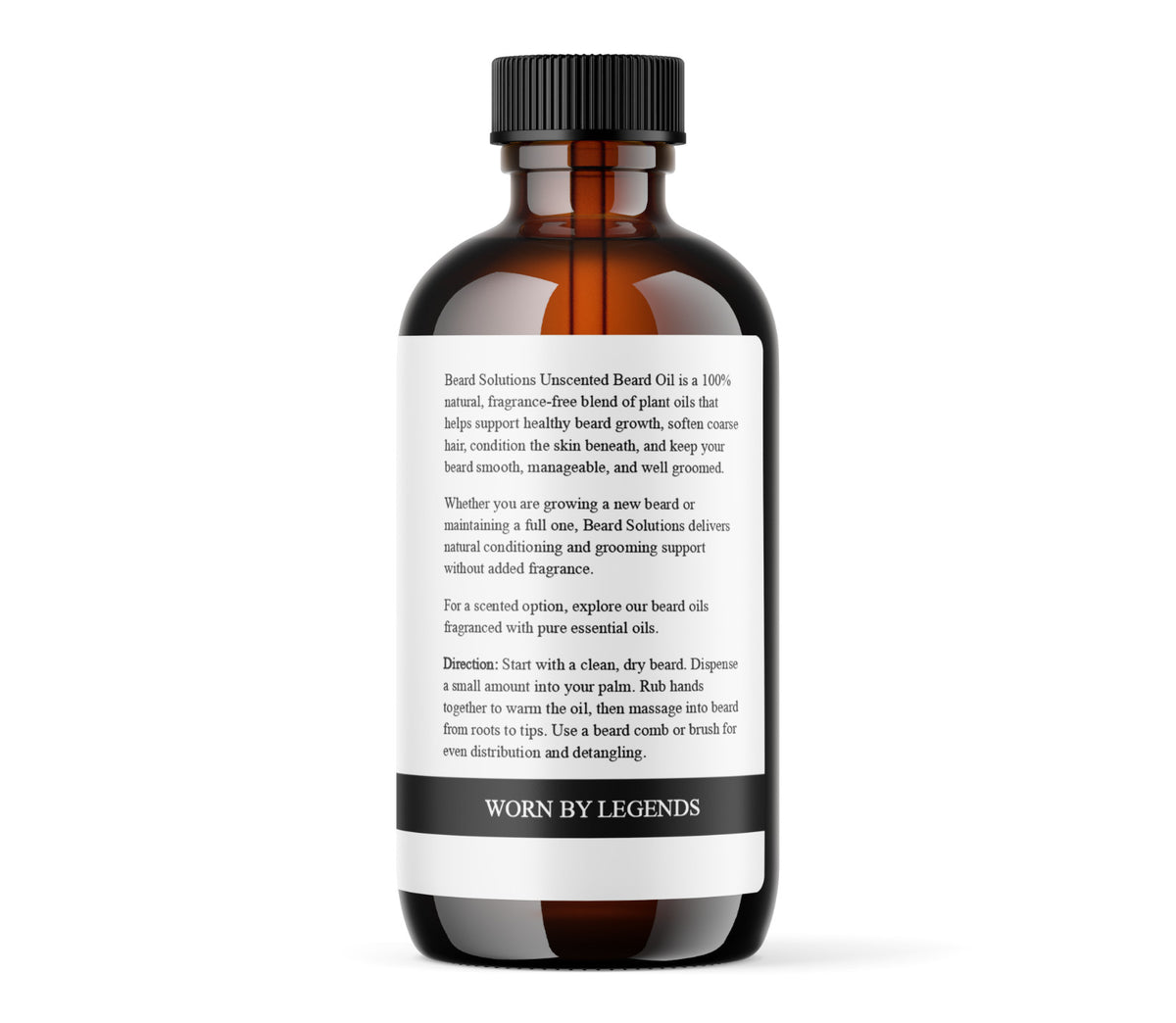 Natural Beard Oil for Hair Growth and Grooming - Unscented, 100% Pure & Nourishing