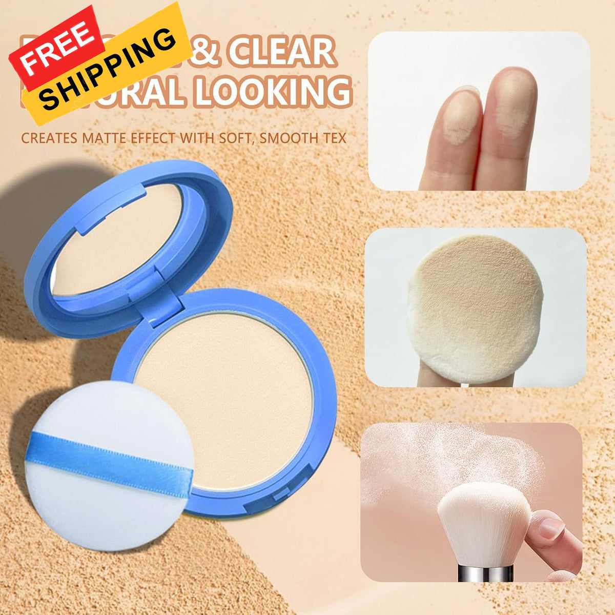 Oil Control Face Pressed Powder - Matte Flawless Finishing Makeup #2