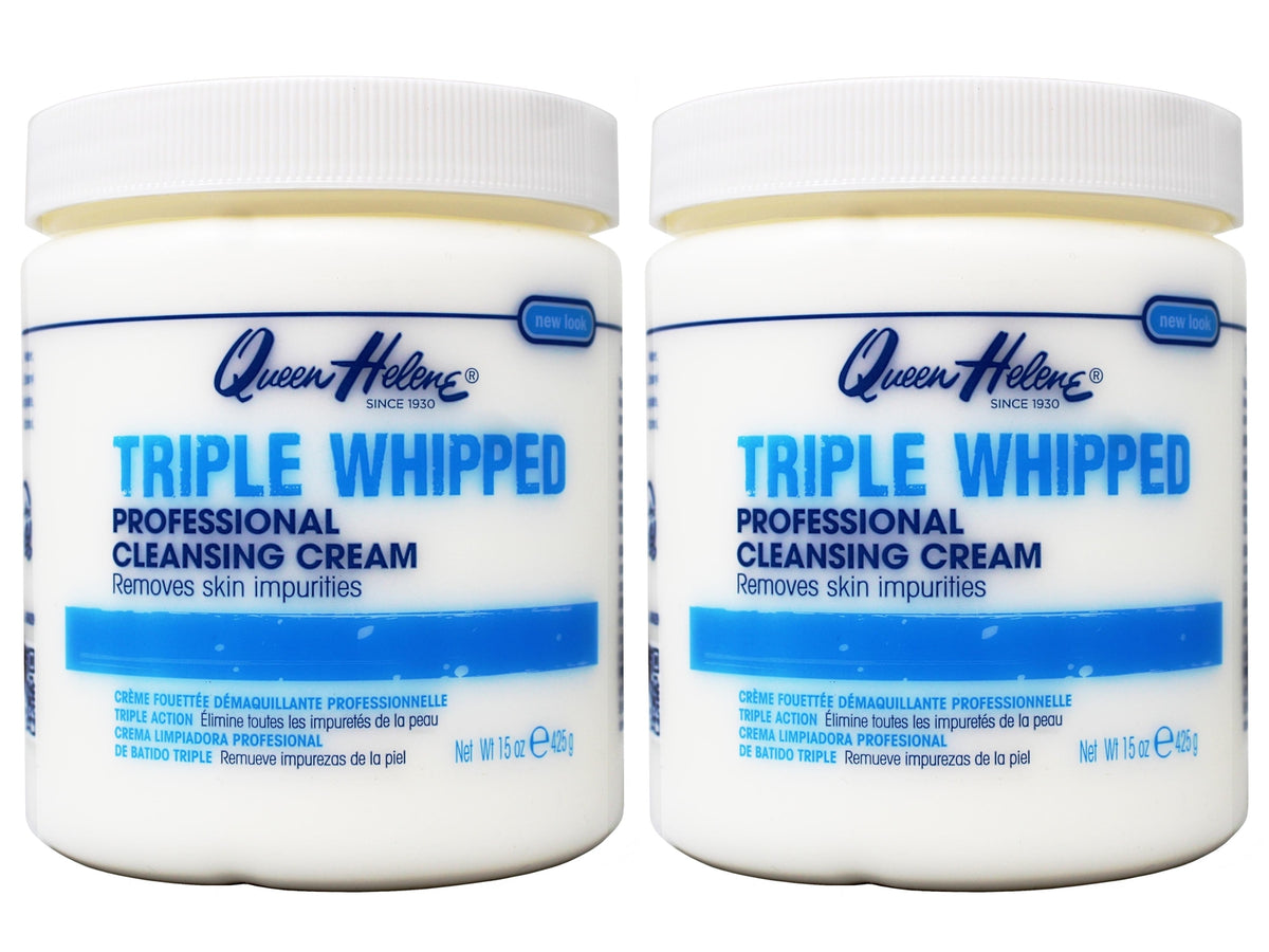 Queen Helene Cleansing Cream Triple Whipped - Skin Impurity Remover 15 Oz 2 Pack